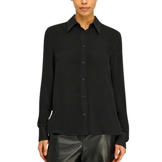 Semicouture Camisa de Georgette de Seda - Blouses & Shirts - Mujer - Negro - XS