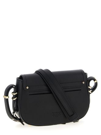 Pinko Calfskin Leather Crossbody Bag - Black
