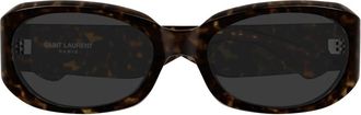Saint Laurent SL 868 Zonnebril - Dames - Zonnebrillen - Bruin - 57 MM - Nylon - Accessoires