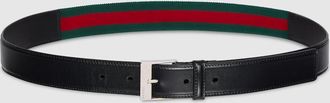 Gucci Belt With Squared Buckle, Size Gucci 100, Black, Leather