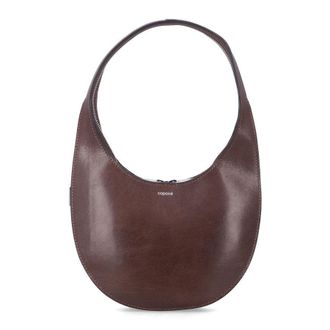 Coperni Small Swipe Leather Bag Brown Cow Lining Shoulder