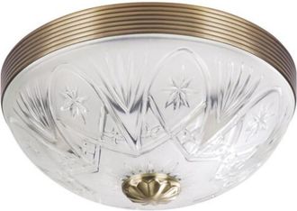 Rabalux L&aacute;mpara De Techo De Cristal De 32 Cm, Casquillo E27, 2x60w, Redonda, Marr&oacute;n, Annabella 8638 Rabalux