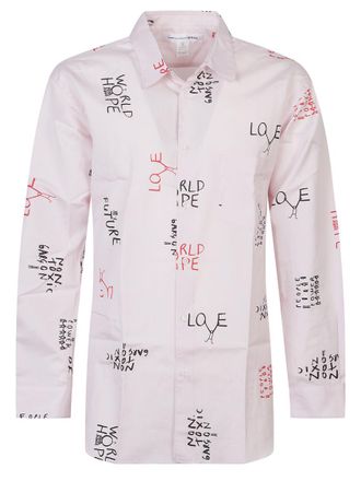 Comme Des Gar&ccedil;ons Light Pink Regular Graphic Shirt
