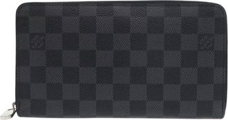 Louis Vuitton Black Gray Damier Graphite Canvas Long Wallet (Bi-Fold) (Pre-Owned)