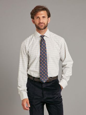 Oliver Brown Tattersall Check Shirt - Blue/Navy