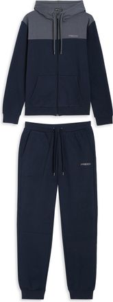 Freddy Tuta con cappuccio colour block e fondo a costine