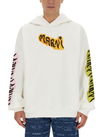 Marni Hooded Sweatshirt With Bold Logo