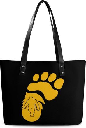 Generic Bigfoot Footprint Tote Bags for Women Cute Shoulder Purses Handbags