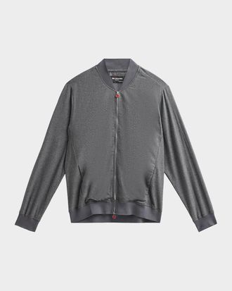 Kiton Men & apos;s Cotton Jersey Bomber Jacket