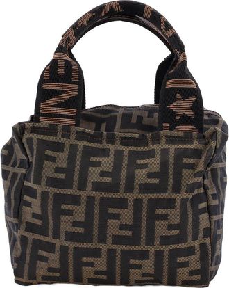 Fendi Fendi Brown Zucca Canvas 1925 Cosmetic Tote Mini (Authentic Pre-Loved)