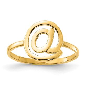 Diamond2Deal 14k Yellow Gold Polished @ Symbol Ring