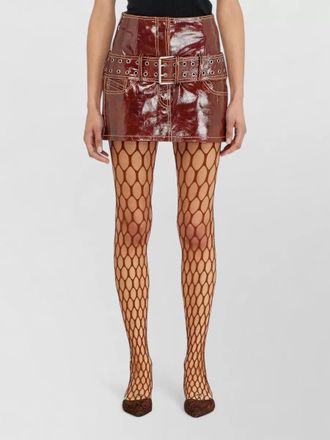 Diesel skirt belted waist eyelet detailing pockets