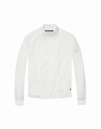 Maison Scotch Womens Maison Scotch Double Breasted Womens Shirt - White - Size: 18/16