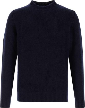 Fedeli Navy Blue Cashmere Blend Sweater