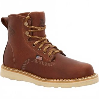 Georgia Boot Mens Wedge 6 Work Boot In Brown