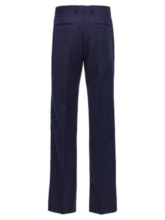 Givenchy Pinstripe Wool Trousers - Navy