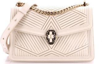 Bulgari Serpenti Diamond Blast Shoulder Bag Quilted Leather Small