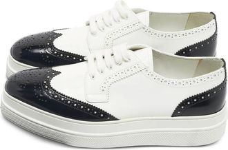 Prada Derby stringate - Bianco