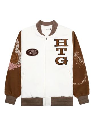 Honor The Gift embroidered bomber jacket - men - Fabric - XXXL - White