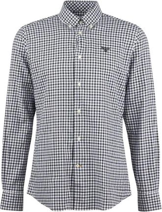 Barbour Gingham Geborduurd Overhemd - Heren - Casual Overhemden - Bruin - 2XL - Katoen - Overhemden