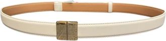 Liviana Conti Vegan Leren Riem met Juweelgesp - Dames - Riemen - Wit - 90 CM - Katoen - Accessoires