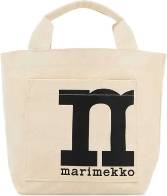 Marimekko canvas tote bag - women - Organic Cotton - One Size - Neutrals