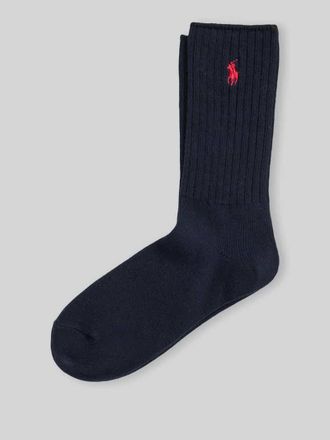 Polo Ralph Lauren Socken aus Baumwoll-Mix mit Logo-Stitching in Dunkelblau, Gr&ouml;&szlig;e 36-42