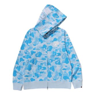 A Bathing Ape Icy Bape ABC Camo Shark Full Zip Hoodie Sax 0ZXSWM001151Q