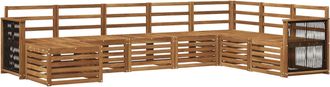 vidaXL Conjunto De Sof&aacute;s De Exterior 8 Uds. Natural Vidaxl