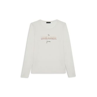 Freddy T-shirt a maniche lunghe con scritta Dreamer in strass