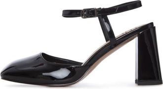 Cesare Gaspari Patent Block Heel Pumps - Zwart - Dames - Pumps - Zwart - 37 EU - Leer - Schoenen