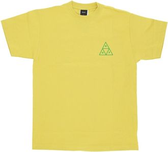 HUF Driehoek Tee Cactus Bloem Korte Mouw - Heren - T-shirts - Geel - L - Katoen - Tops