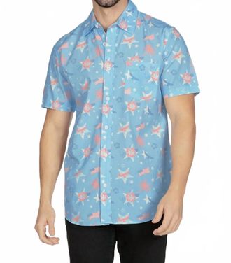 Tipsy Elves Island Of The Free Hawaiian Shirt In Blue