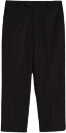 Twinset Rechte Poplin Broek met Italiaanse Zakken - Dames - Vrijetijds broeken - Zwart - XS - Broeken