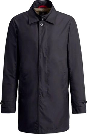 Fay Jassen, Heren, Blauw, 2Xl, Polyester, Morning Double-Front Jas