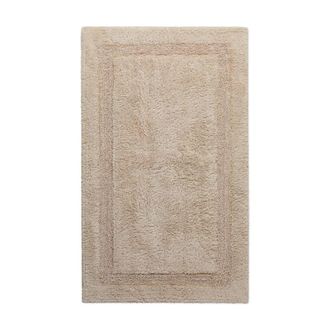 Wecon Home Alfombra de ba&ntilde;o beige de algod&oacute;n 80x150