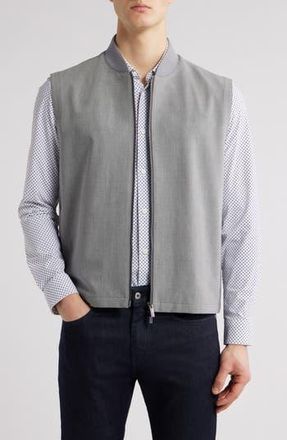 BOSS Hanry Zip Vest in Medium Grey at Nordstrom Rack, Size 46 - R