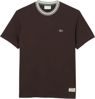 Lacoste Hombre, Camisetas, Marrón, Talla: S