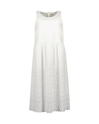 Blue Seven Sommerkleid BLUE SEVEN Blue Seven Kleid, Damen, Gr. 42, weiss (001, wei&szlig;), 100% Baumwolle, Midi, Rundhals, Kleider Sommerkleid