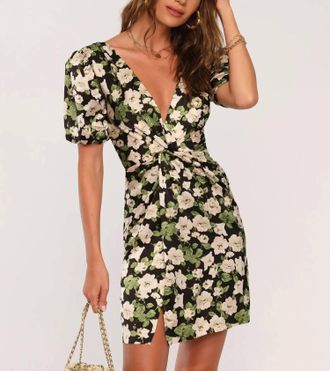 Heartloom The Shilla Dress In Black Floral