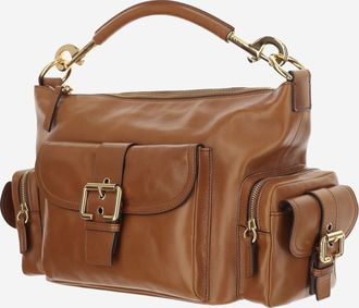 Chlo&eacute; Womens Leather Camera Bag Brown Buffalo Shoulder