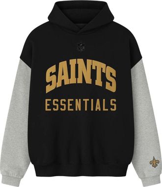 Fear of God x NFL FW25 Saints Sport Hoodie Black Concrete Heather 192NF256416F