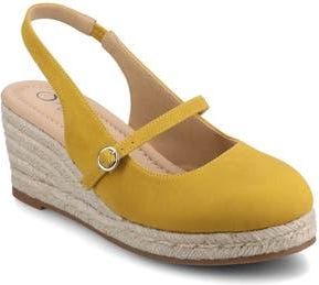 Journee Collection Asmyna Wedge Espadrille Pump in Mango at Nordstrom Rack, Size 7.5