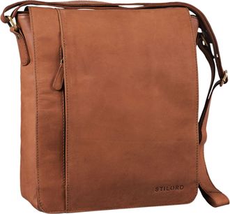 STILORD Paul Leather Shoulder Bag Men Vintage Messenger Bag for 13,3 inches MacBook Tablet Vertical Crossbody Bag for A4 Documents in Genuine Leather, Colour: