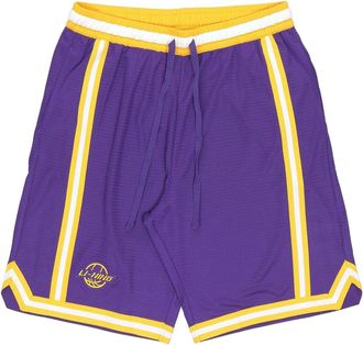 Li-Ning BadFive Quick Drying Basketball Shorts Purple Yellow AAPR353-5