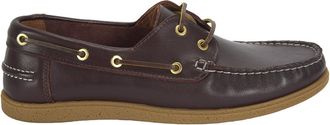 Desa Mens Leather Slip-Ons - Flat Heel, No Closure | Brown - 44