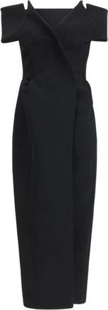 Khaite Gene Jurk - Dames - Feestkleedjes - Zwart - XS - Polyester - Kleedjes