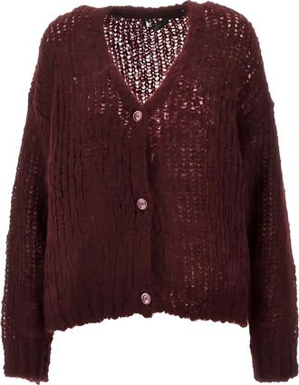 Max Mara Cardigan con bottoni - Rosso