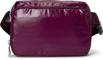 Baggallini Modern Belt Bag Sling Shoulder Womens Handbags Mulberry Gloss Ripstop, Synthetic