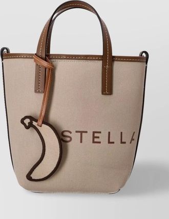 Stella McCartney canvas bucket bag rope handles